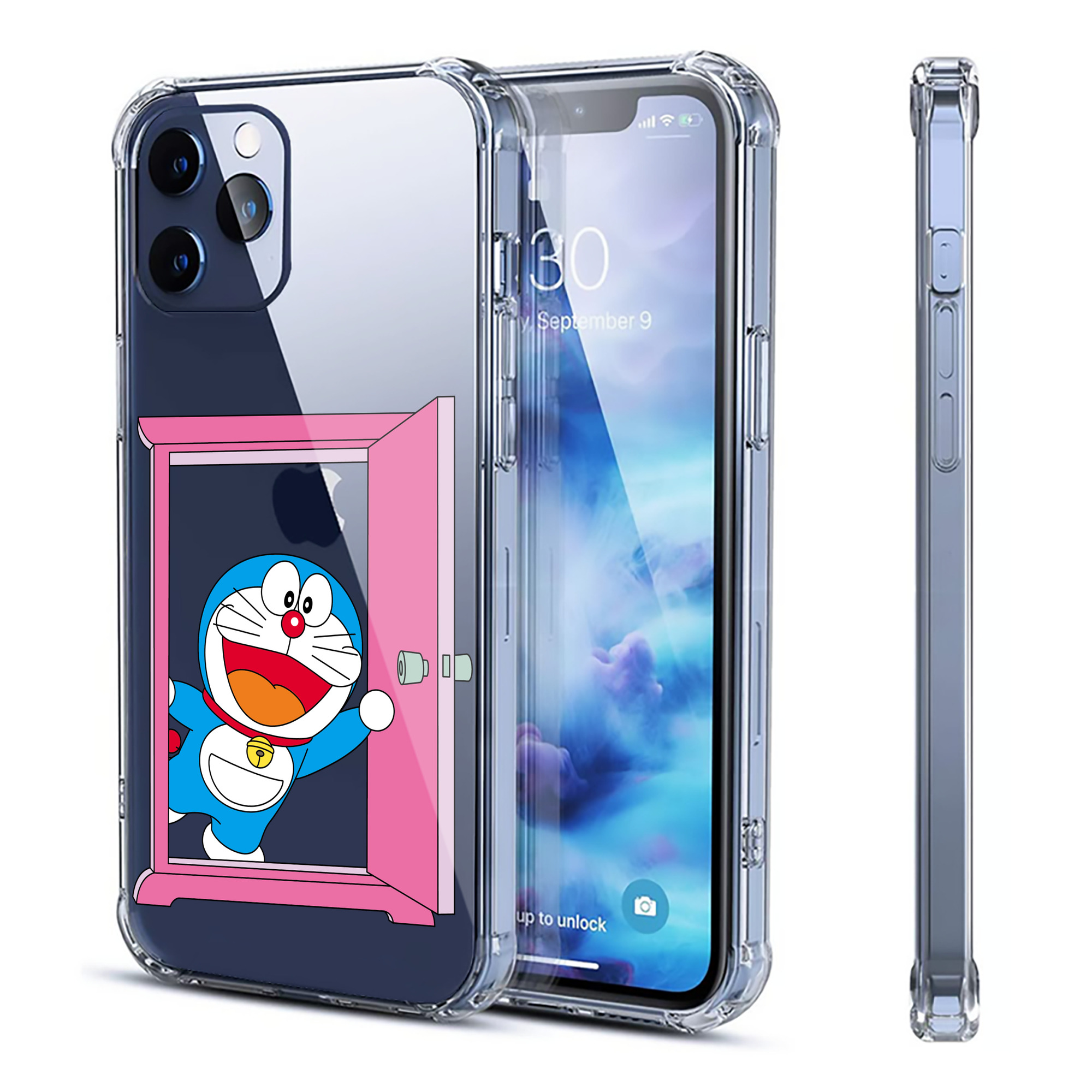 （画像用） ドラえもん Doraemon 【iPhone 12シリーズ対応】透明スマホケース（クリアソフトケース）